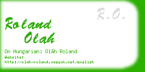roland olah business card