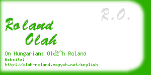 roland olah business card